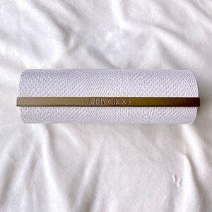 Jimmy Choo White Snakeskin Embossed Hard Shell Sunglasses Case
